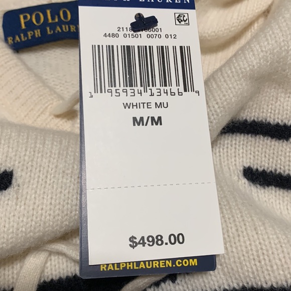❤️❤️❤️POLO RALPH LAUREN WOOL/CASHMERE HOODED SWEATER SIZE M❤️❤️❤️ - Picture 6 of 6